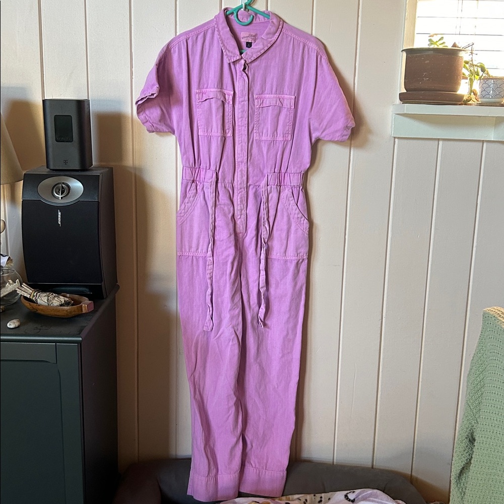 Universal Thread Fuchsia/Purple Button-Up Jumpsuit